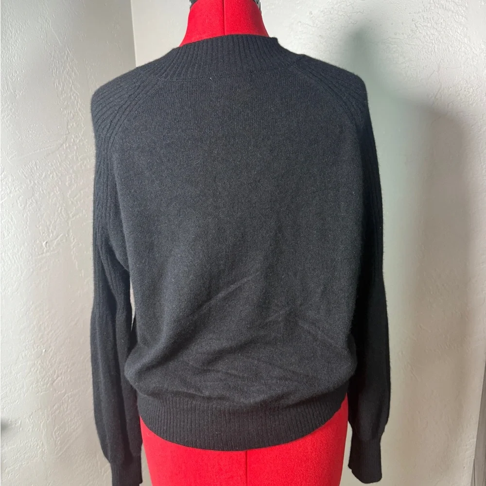 27 Miles 100% Cashmere Black Lounge Sweater Women’s Soft Knit Pullover